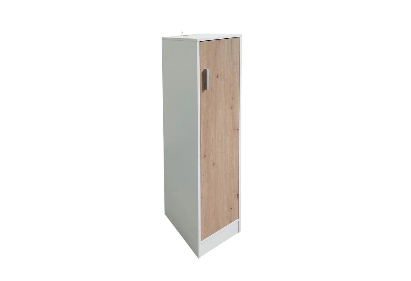 HTI-Living Hochschrank Küchenschrank Weiß Eiche-Optik