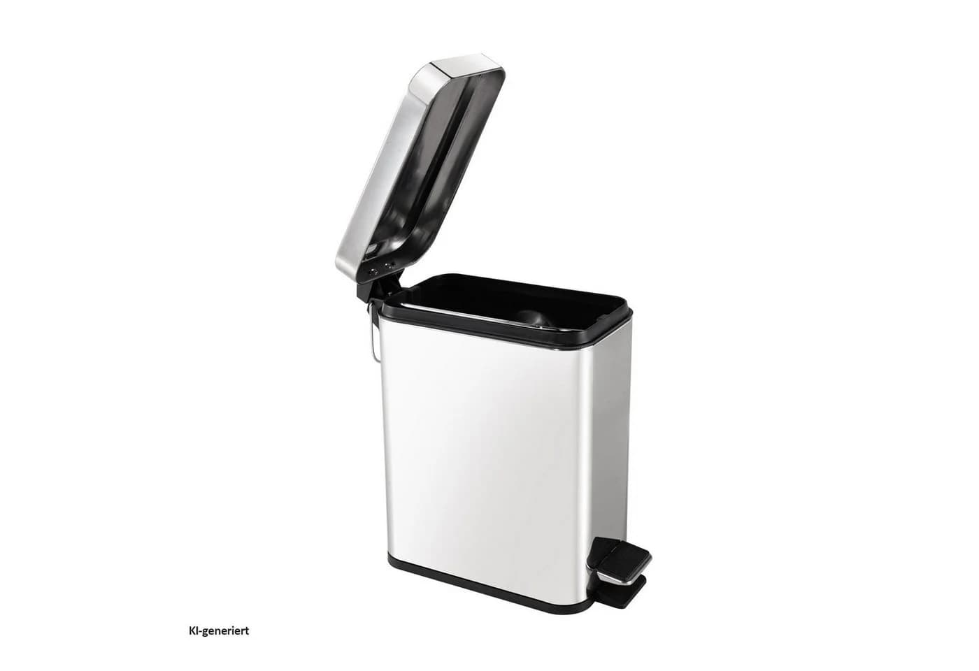 HTI-Living Mülleimer 5 Liter Silber Modern mit Soft-Close-Deckel