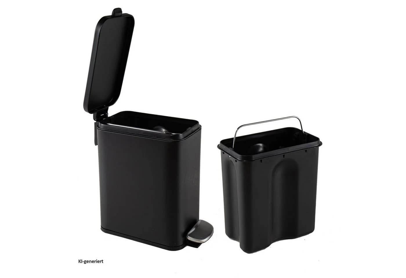 HTI-Living Mülleimer 5 Liter Schwarz mit Soft-Close-Deckel - Bild 3