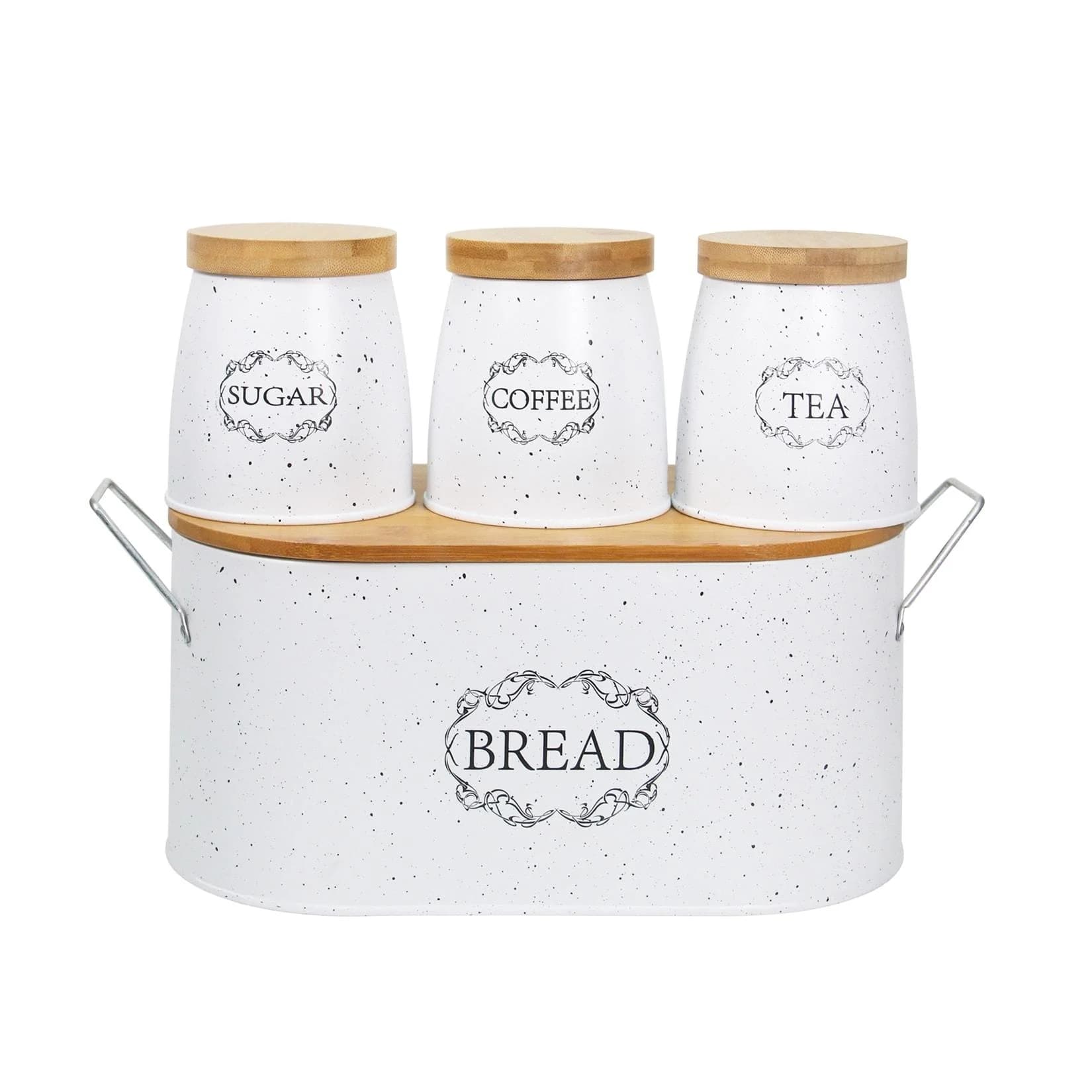 Neuetischkultur Brot-, Kaffee-, Tee- und Zuckervorratsdose 4-teiliges Set