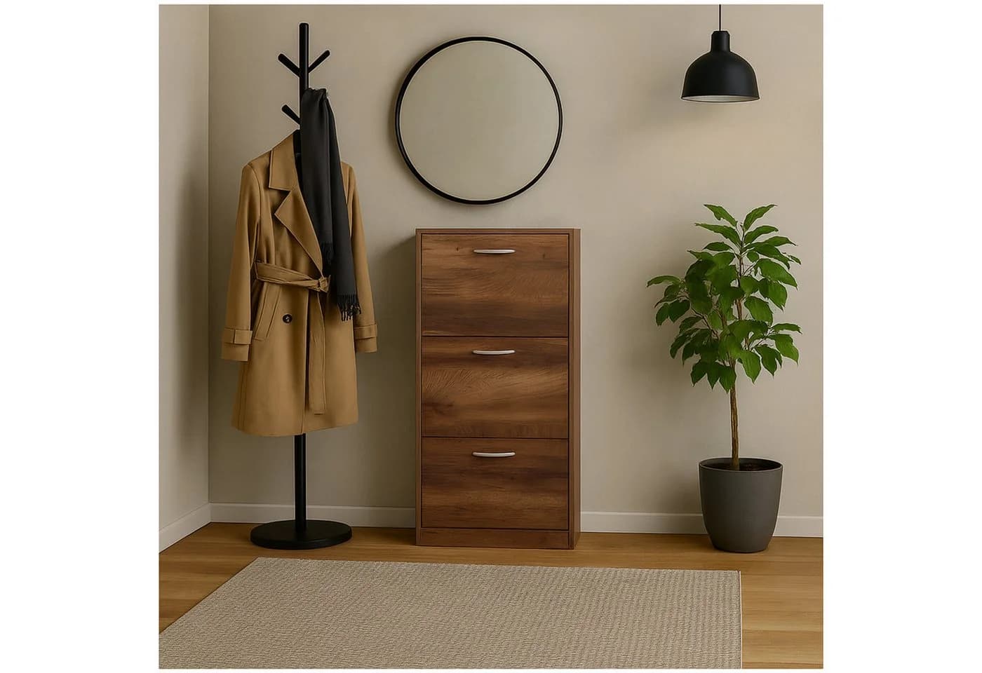 HTI-Living Schuhschrank Thekla Eiche 3 Regale - Bild 3