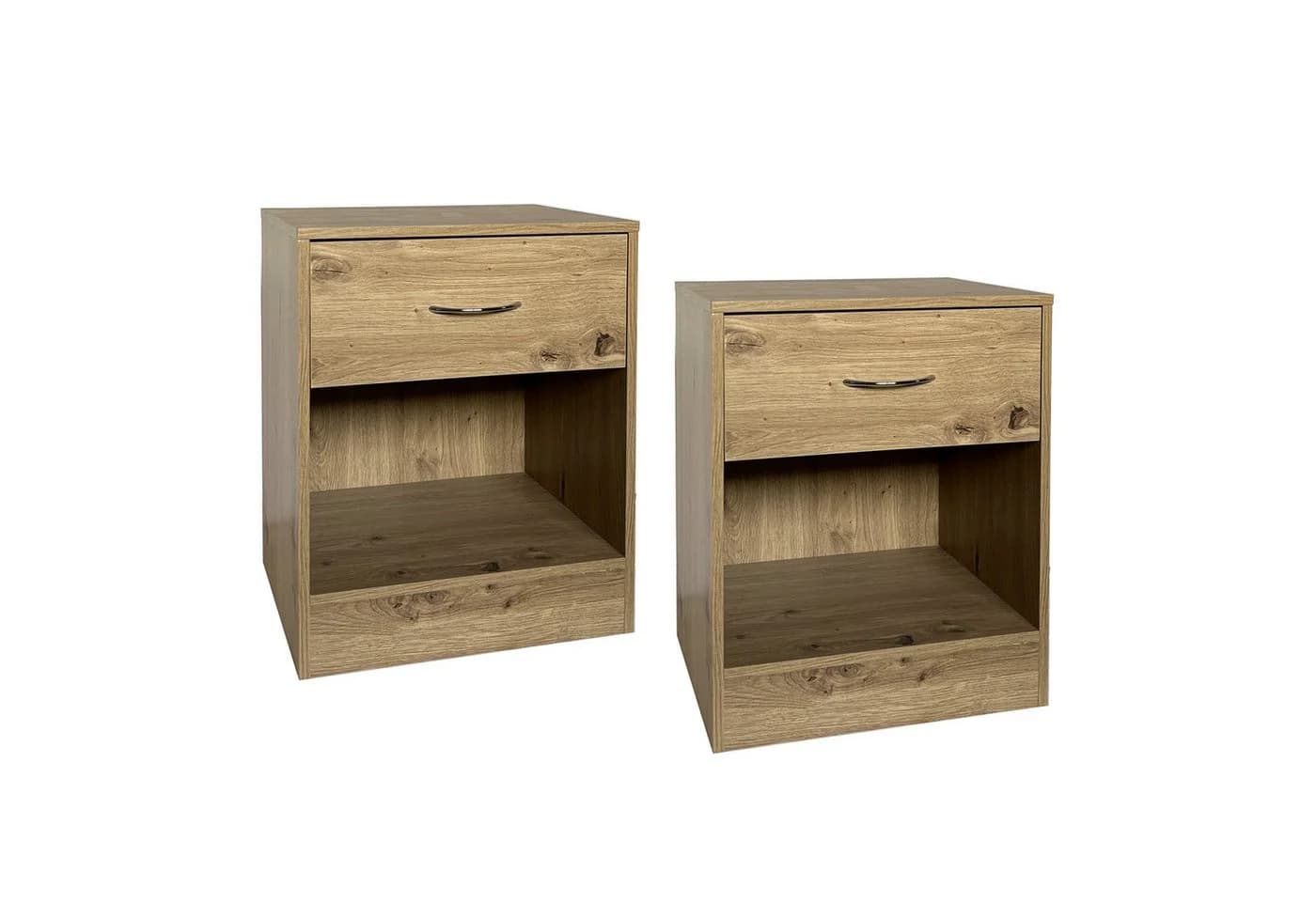 HTI-Living Nachtschrank 2er Set Thekla Artisaneiche