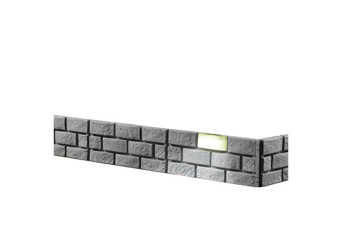 HTI-Living Beetumrandung Grau mit Solarleuchten - Bild 4
