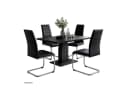 HTI-Living Esszimmerstuhl SallyC 4er-Set Schwarz Kunstleder Bild 3