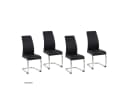 HTI-Living Esszimmerstuhl SallyC 4er-Set Schwarz Kunstleder Bild 4