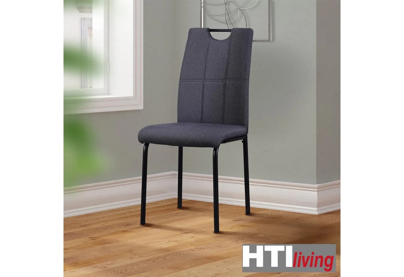 HTI-Living Esszimmerstuhl Denton Webstoff Grau 4er-Set
