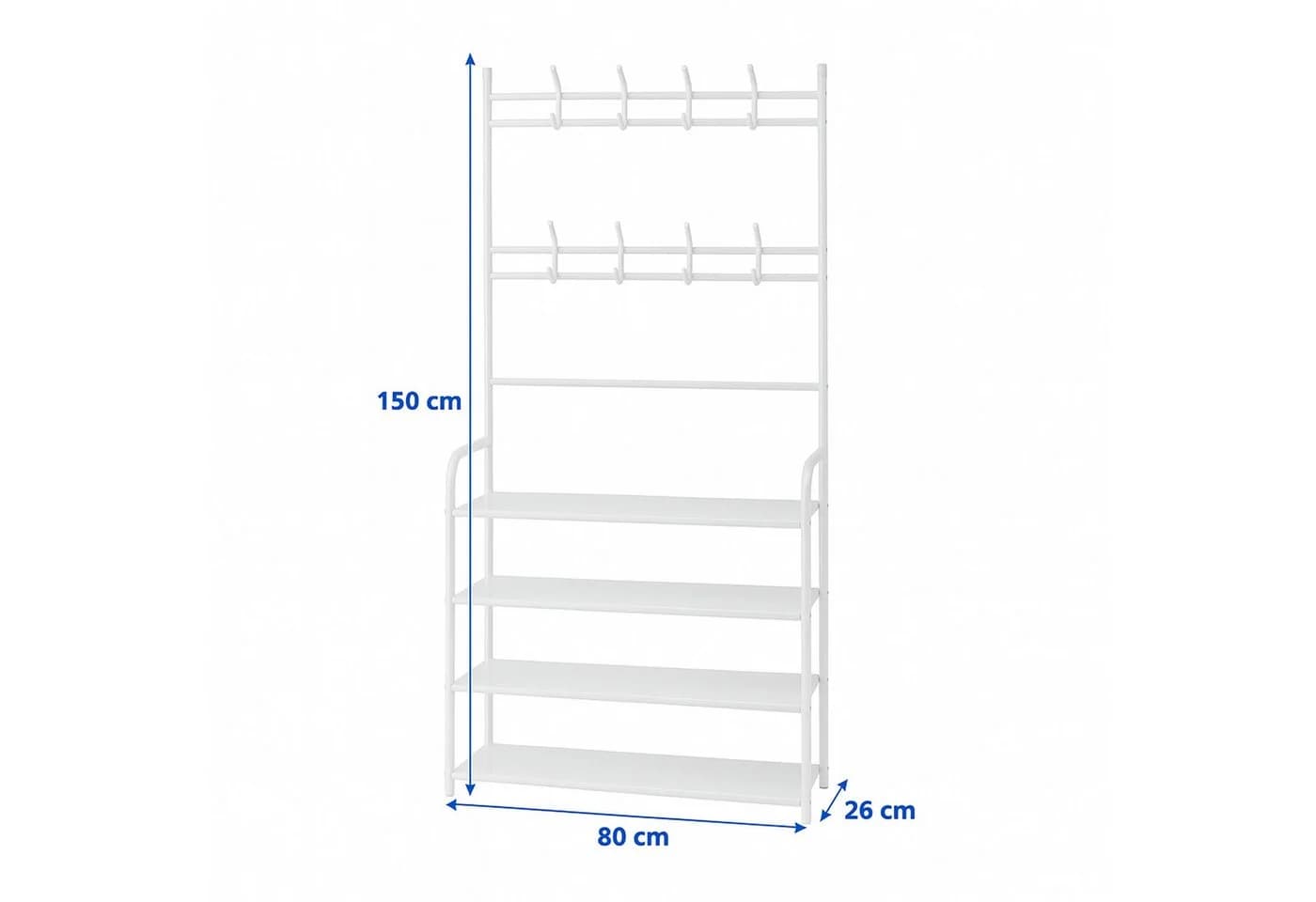 HTI-Living Garderobe mit Schuhregal Multifunktional Weiß - Bild 3