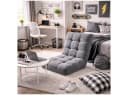 HTI-Living Relaxsessel Bodensessel Grau klappbar mit verstellbarer Rückenlehne Bild 1