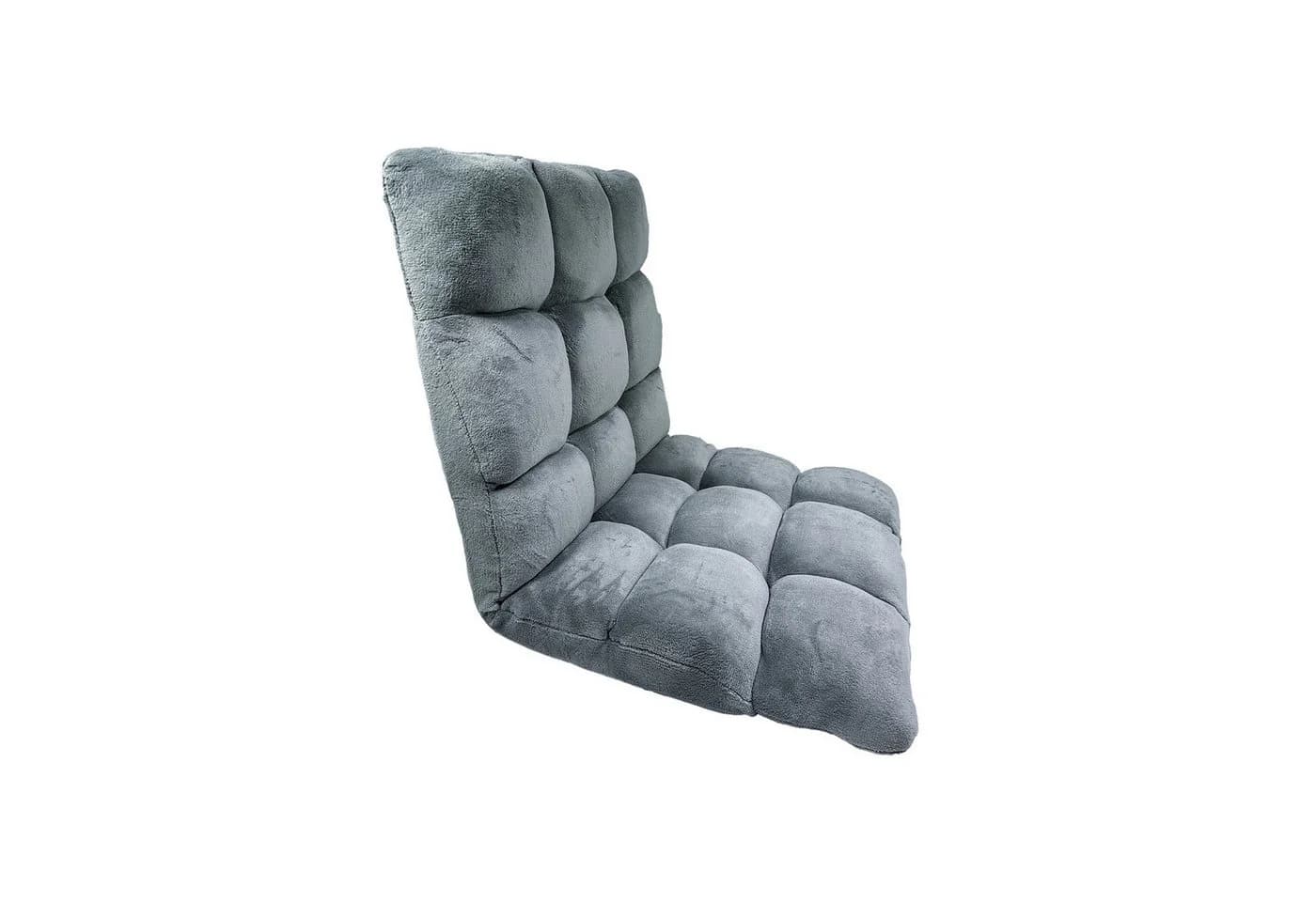 HTI-Living Relaxsessel Bodensessel Grau klappbar mit verstellbarer Rückenlehne - Bild 3