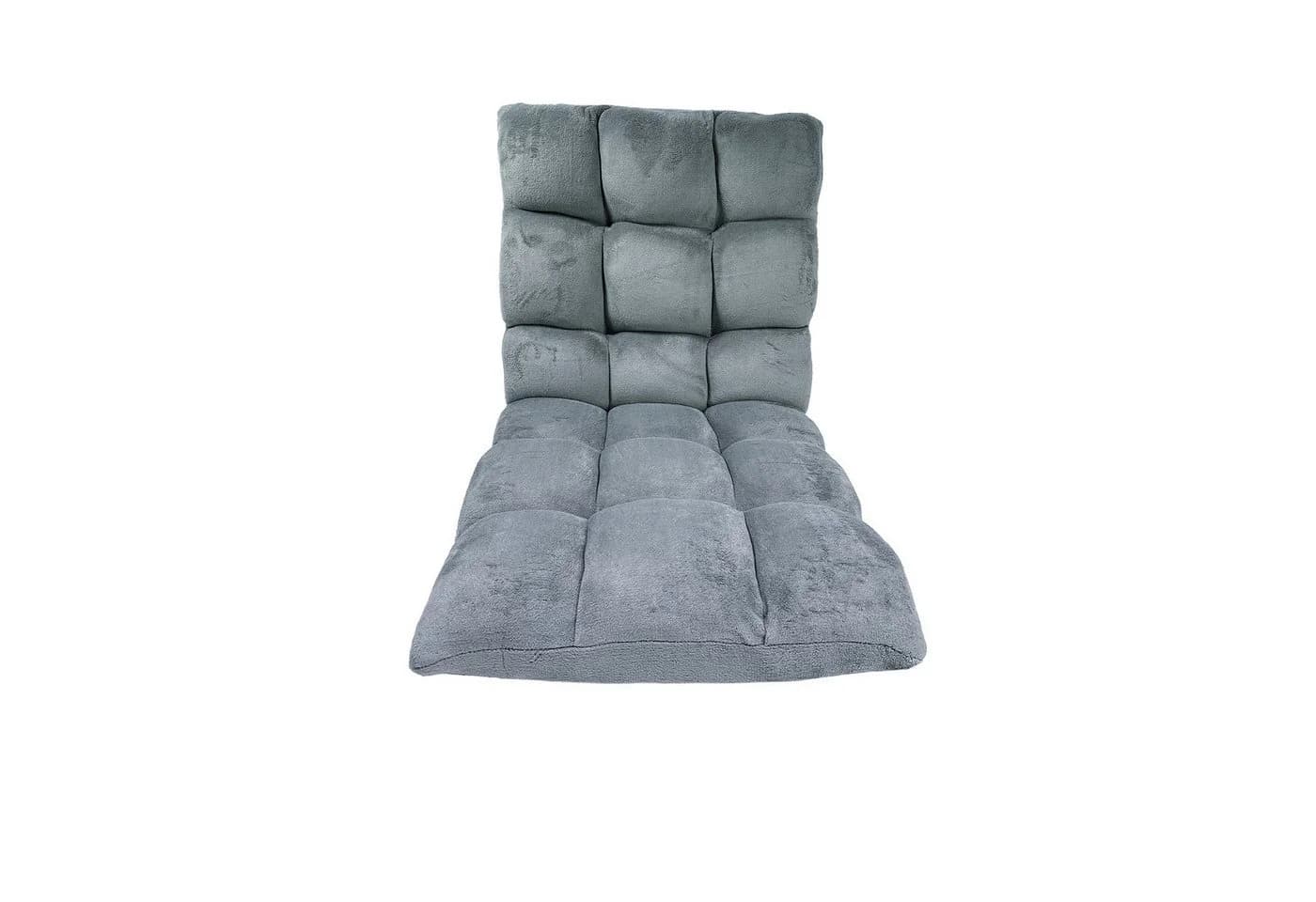 HTI-Living Relaxsessel Bodensessel Grau klappbar mit verstellbarer Rückenlehne - Bild 4