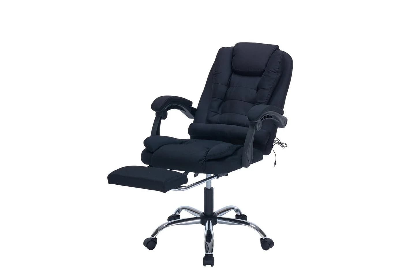 HTI-Living Drehstuhl Forio Schwarz mit Massagefunktion und Fußstütze - Bild 3