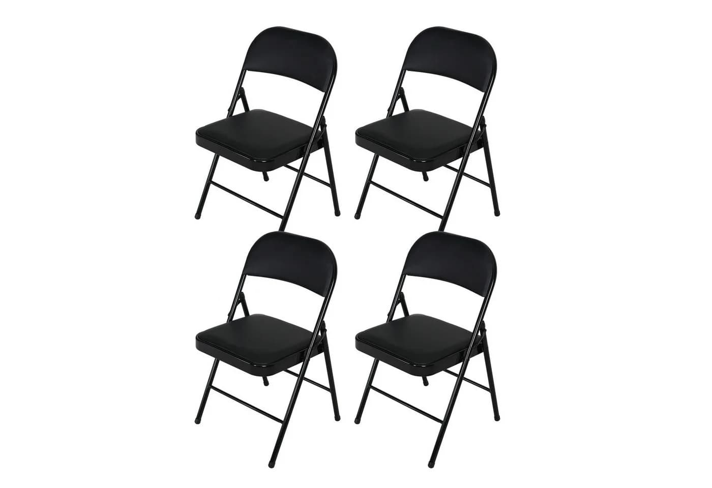 HTI-Living Klappstuhl Wedigo Set 4-tlg. Kunstleder Metallgestell