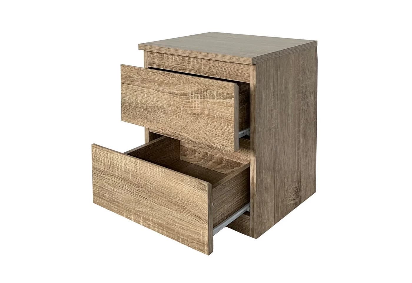 HTI-Living Nachtkommode mit 2 grifflosen Schubladen Beige - Bild 4