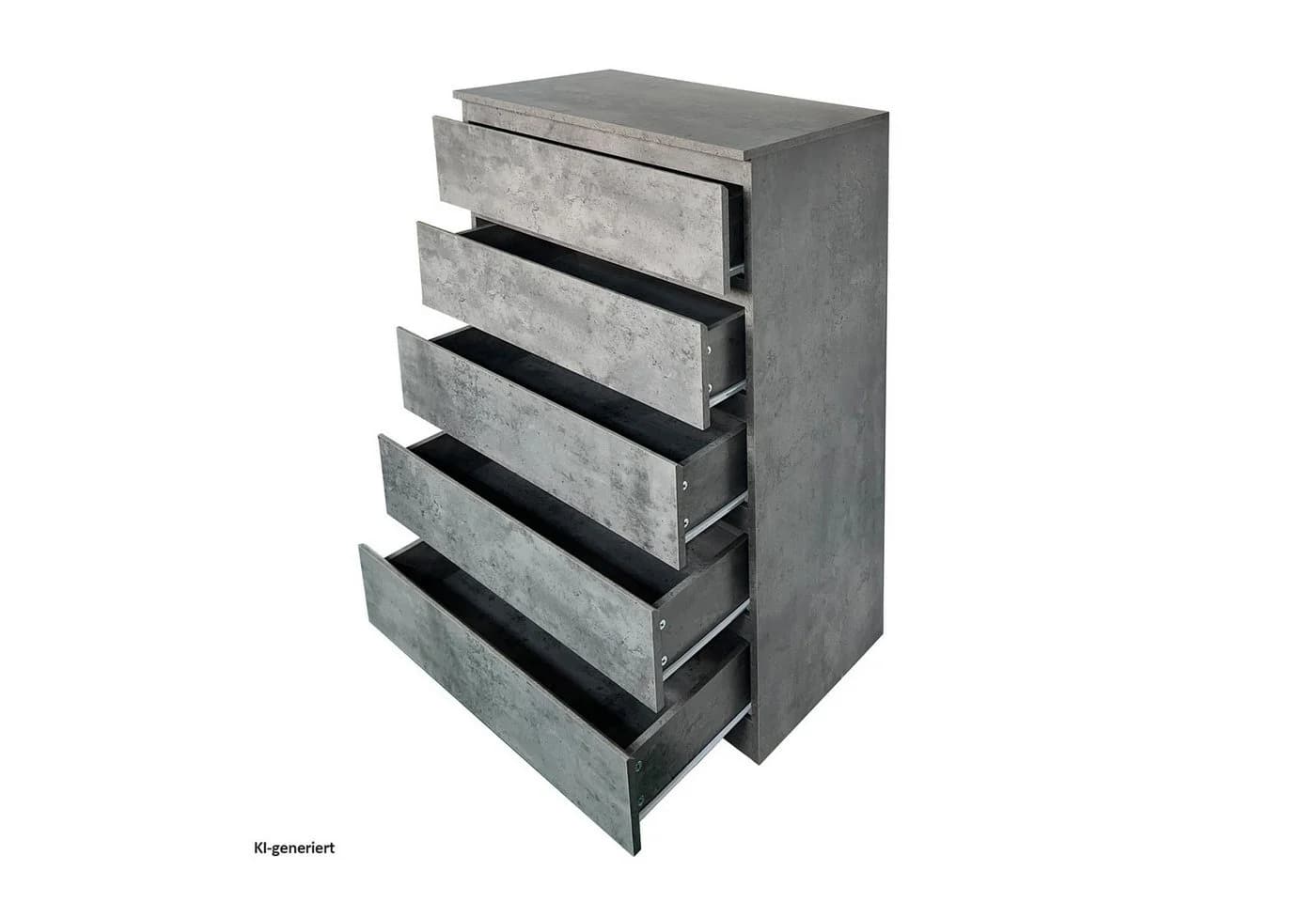 HTI-Living Kommode Thekla 5 Schubladen Beton Modern - Bild 3