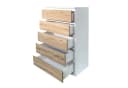 HTI-Living Kommode Thekla 5 Schubladen Weiß-Artisaneiche Modern Bild 3