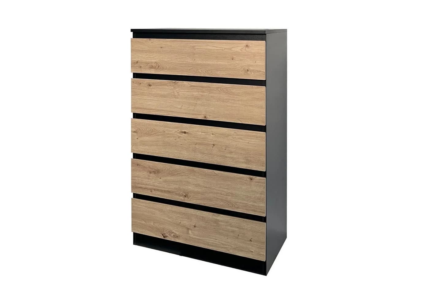 HTI-Living Kommode Thekla 5 Schubladen Schwarz Modern - Bild 2
