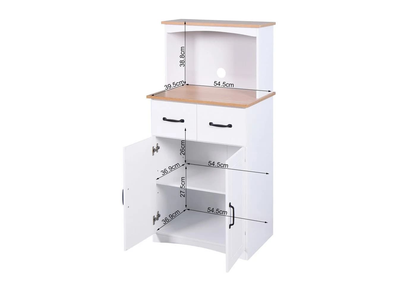 HTI-Living Küchenschrank Landhausstil Weiß mit Schubladen - Bild 5