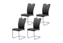 HTI-Living Freischwinger Jean 4er Set Schwarz Kunstleder Bild 1
