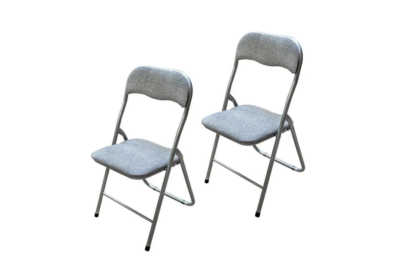 HTI-Living Klappstuhl 2er Set Dima Fabric Grau Küchenstuhl Eventbestuhlung - Bild 2