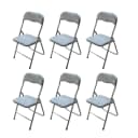 HTI-Living Klappstuhl 6er Set Grau Gepolstert Bild 1