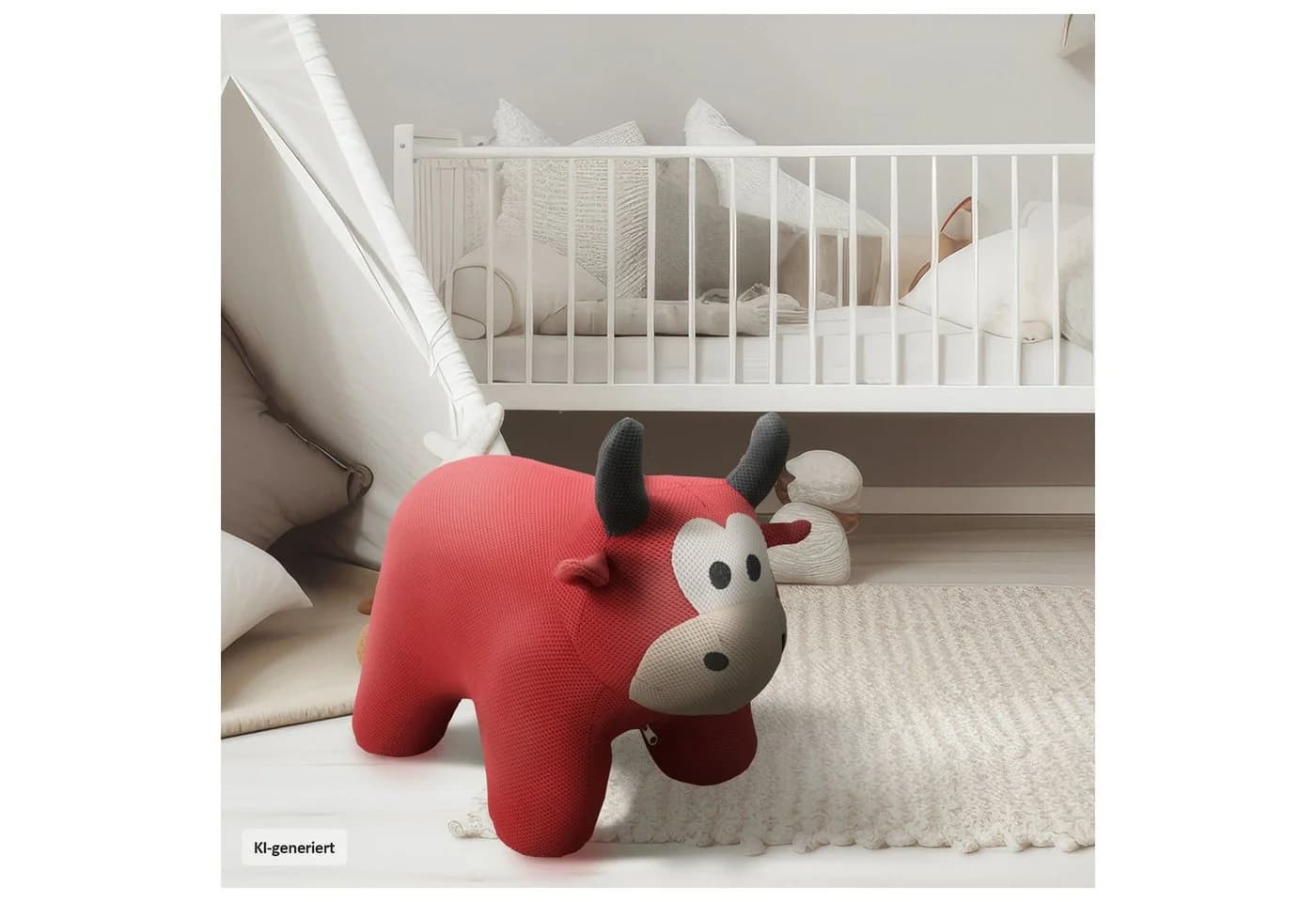 HTI-Living Stehtier Hocker für Kinder Tiermotiv Stier - Bild 2