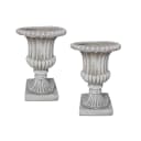 HTI-Living Pflanzkübel Athene 2er-Set Antik Hellgrau Polyresin Bild 1