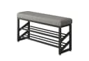 HTI-Living Schuhregal Grau Metall 2 Ebenen mit Sitzkissen Bild 1