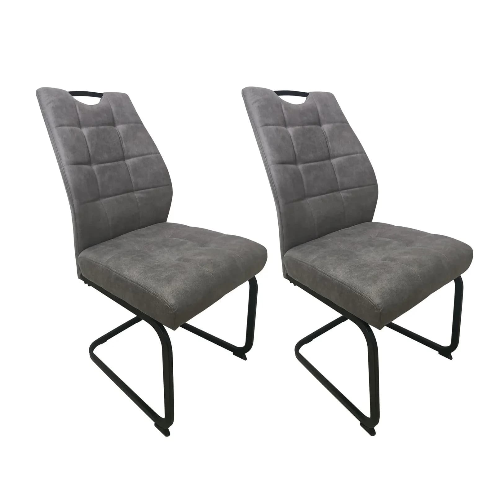 HTI-Living Schwingstuhl Marek Hellbraun 2er-Set Cordstoff