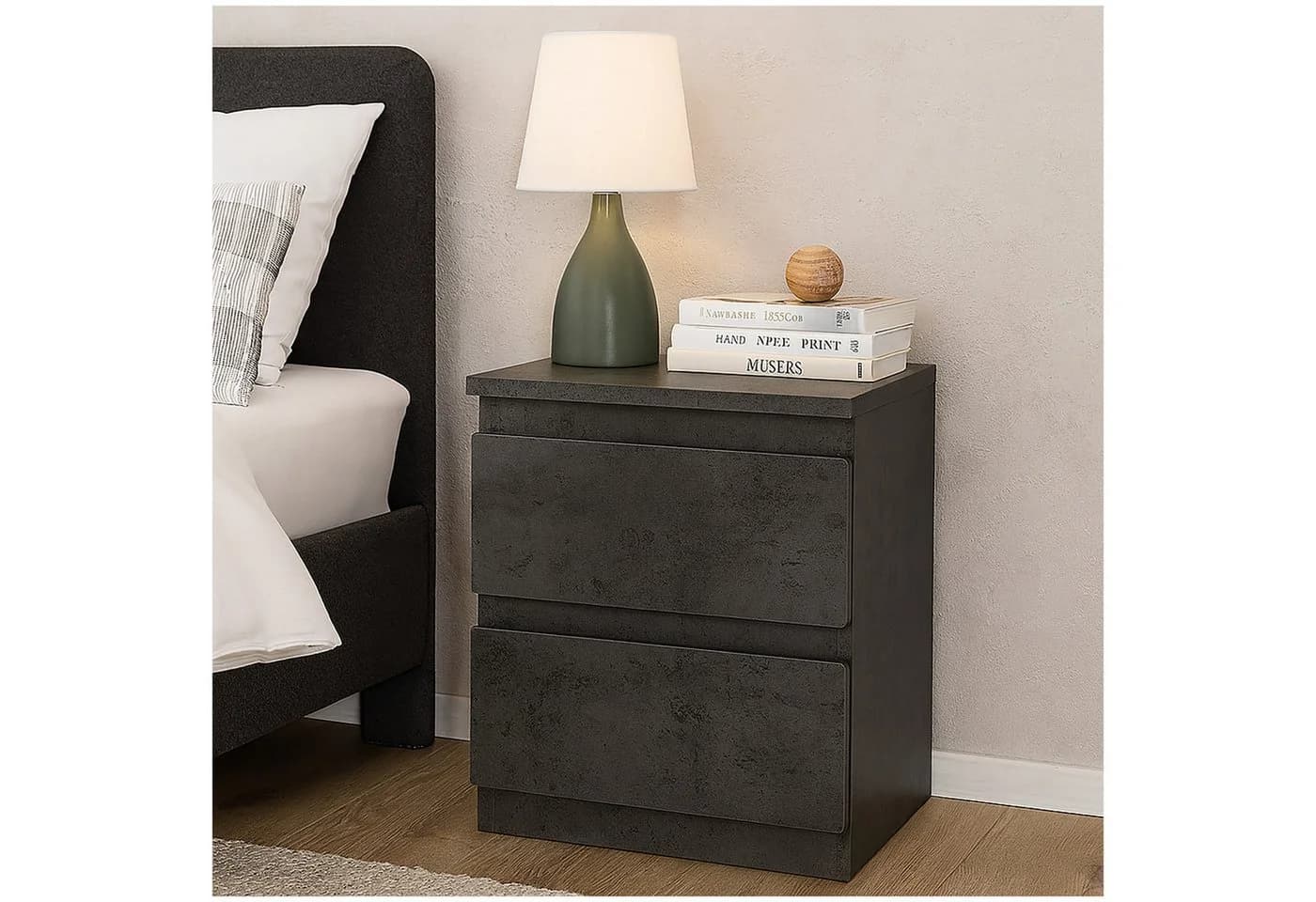 HTI-Living Nachtkommode 2er Set Beton Modern - Bild 2