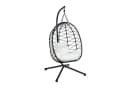 HTI-Living Hängesessel Lounge mit Metallgestell Schwarz/Beige Bild 4