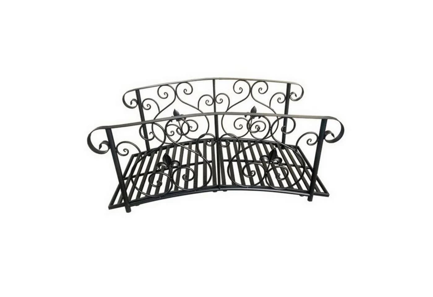 HTI-Living Zierbrücke Gartenbrücke Metall Schwarz - Bild 3