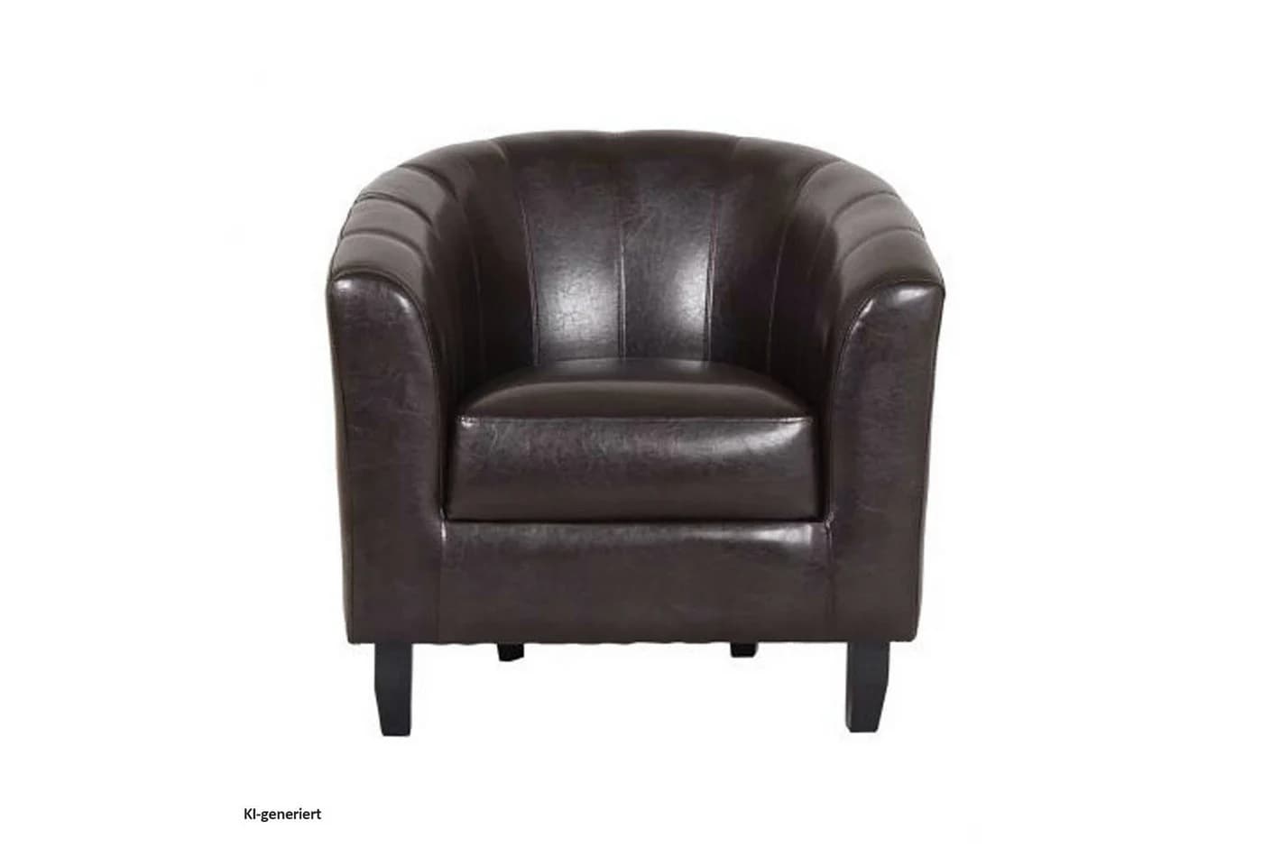 HTI-Living Loungesessel Cocktailsessel Kunstleder Dunkelbraun