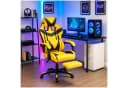 HTI-Living Ergonomischer Gaming Stuhl mit Fußstütze Gelb Bild 2