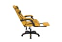 HTI-Living Ergonomischer Gaming Stuhl mit Fußstütze Gelb Bild 4