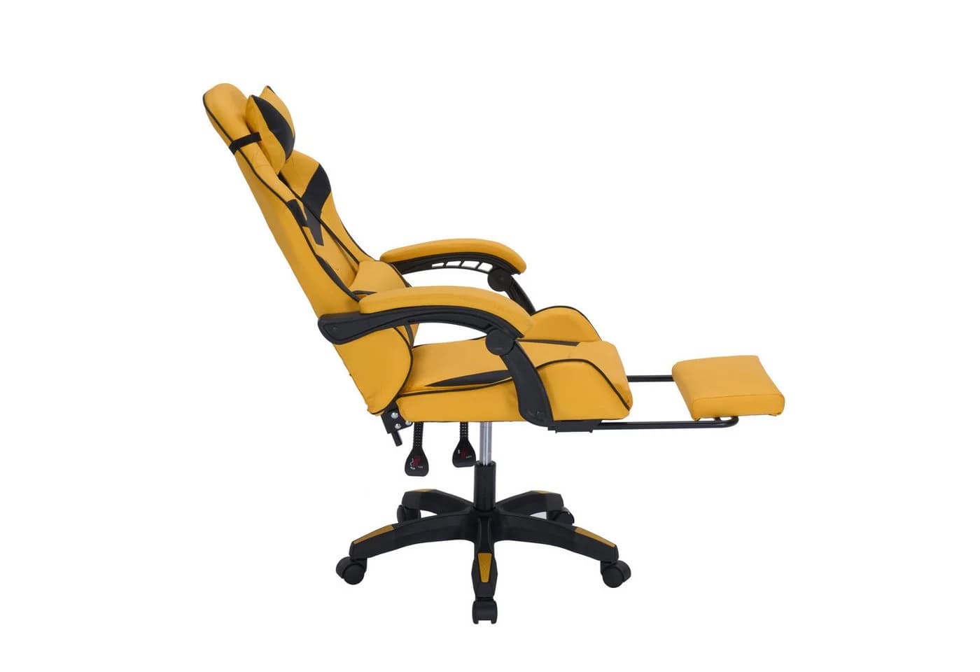 HTI-Living Ergonomischer Gaming Stuhl mit Fußstütze Gelb - Bild 4