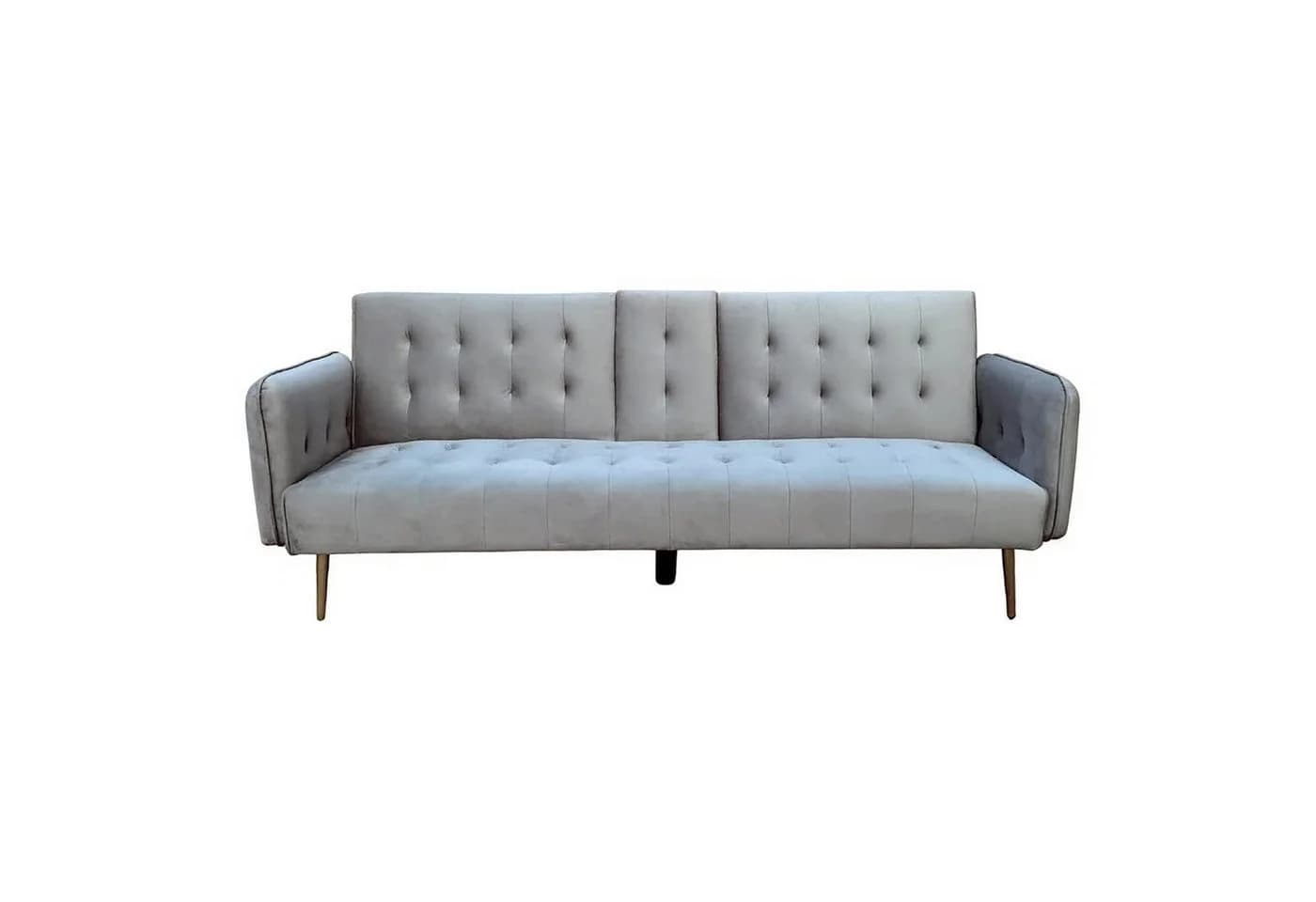 HTI-Living Schlafsofa Eris Velvet Grau mit Becherhalter - Bild 2