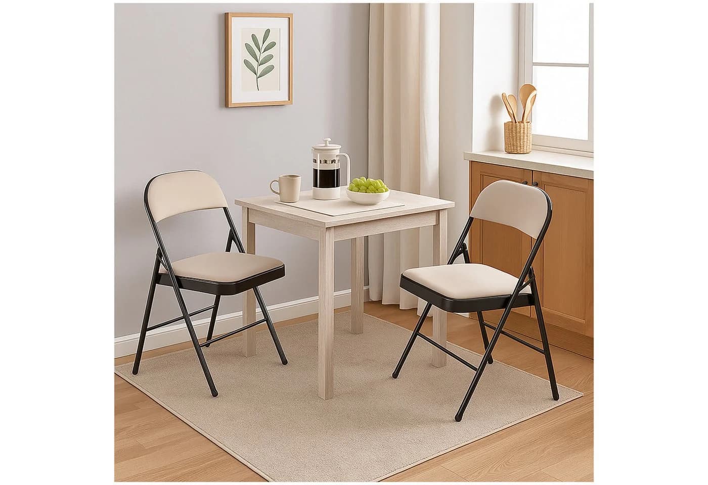 HTI-Living Klappstuhl 2er Set Beige Polyester - Bild 2