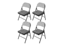 HTI-Living Klappstuhl 4er Set mit Polsterung grau Bild 1
