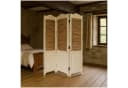 HTI-Living Paravent 3-teilig Shabby Chic Weiß/Natur Bild 2