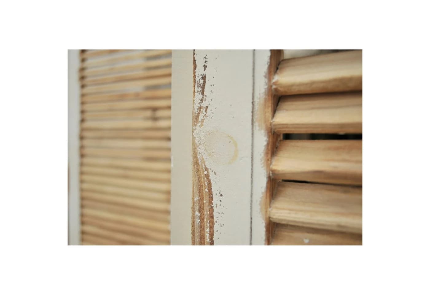 HTI-Living Paravent 3-teilig Shabby Chic Weiß/Natur - Bild 5