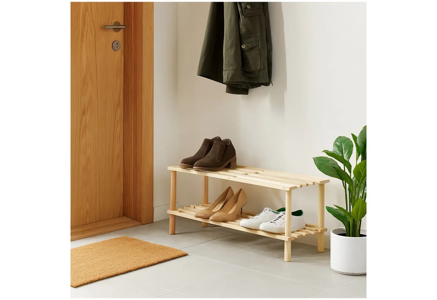 HTI-Living Schuhregal Bambus 2 Ebenen - Bild 2