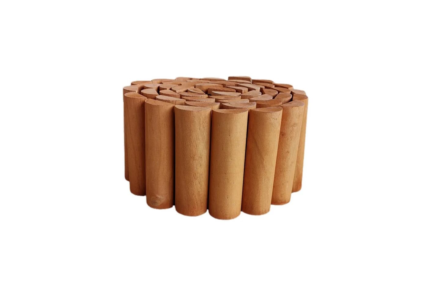 HTI-Living Beetumrandung Holz halbrund braun 240x15 cm