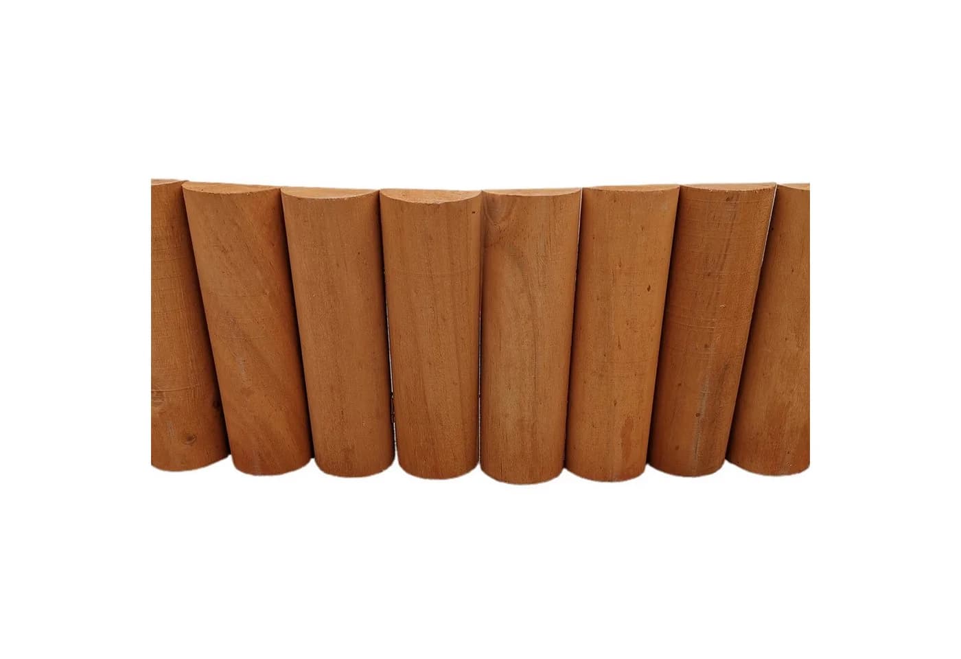 HTI-Living Beetumrandung Holz halbrund braun 240x15 cm - Bild 3