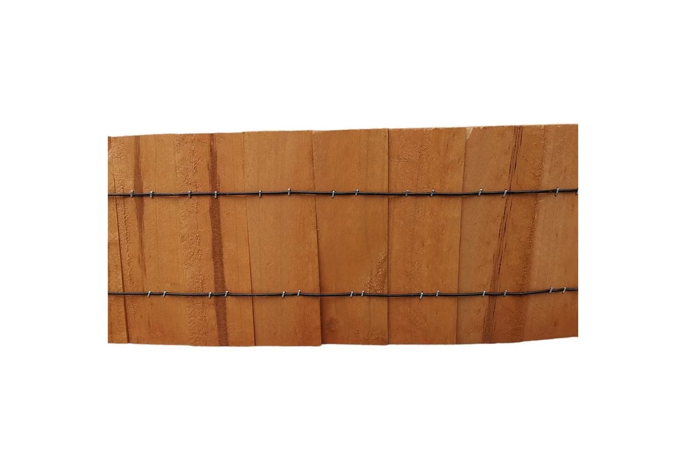 HTI-Living Beetumrandung Holz halbrund braun 240x15 cm - Bild 4
