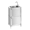 HTI-Living Outdoor-Küchenspüle mit Unterschrank Silber Bild 1