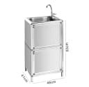 HTI-Living Outdoor-Küchenspüle mit Unterschrank Silber Bild 5