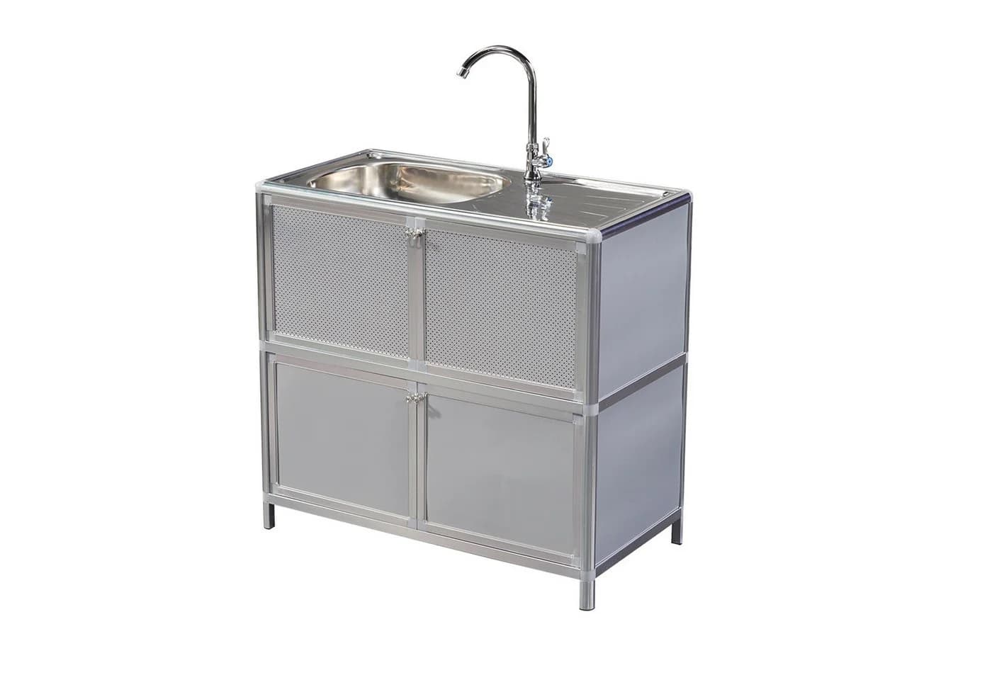 HTI-Living Küchenspüle mit Abtropffläche und Unterschrank 83x43 cm
