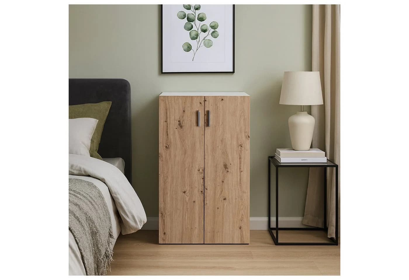 HTI-Living Mehrzweckschrank Kommode 3 Regalfächer Weiß - Bild 4