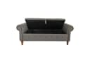 HTI-Living Truhenbank Gepolsterte Sitzbank mit Truhe Lora Leinen Grau Bild 3