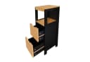 HTI-Living Kommode Beistellschränkchen 2 Schubladen Holzoptik Schwarz Bild 4